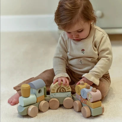 Little Dutch Block Train - Safari Friends