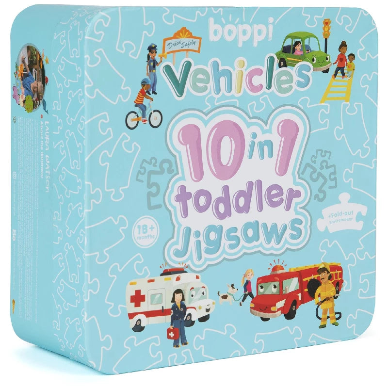 Boppi 10 in 1 Toddler Jigsaw - Vehicles