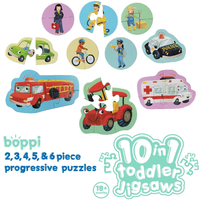 Boppi 10 in 1 Toddler Jigsaw - Vehicles