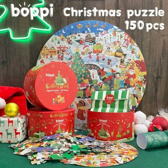 Boppi Round Jigsaw - 150 Pieces - Christmas