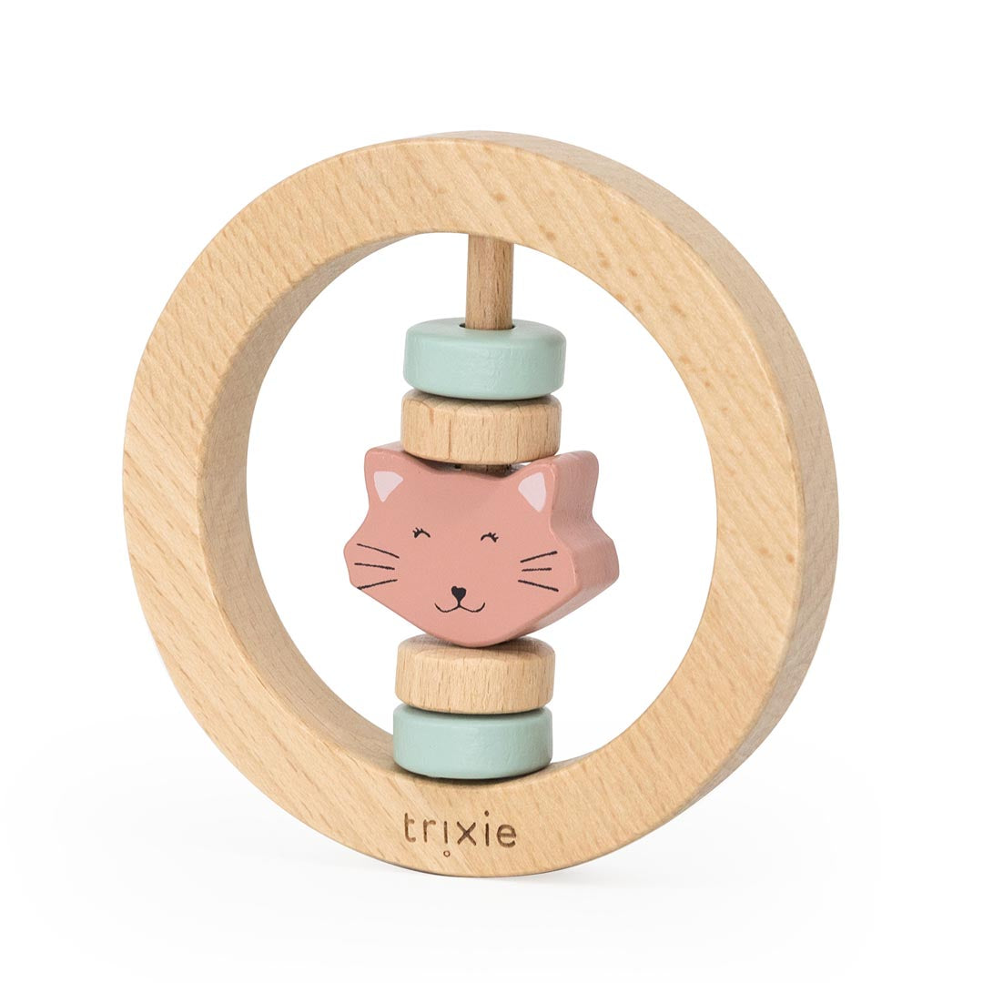 Trixie Wooden Round Rattle - Mrs Cat