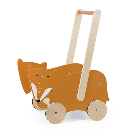 Trixie Wooden Push Along Cart - Mr Fox