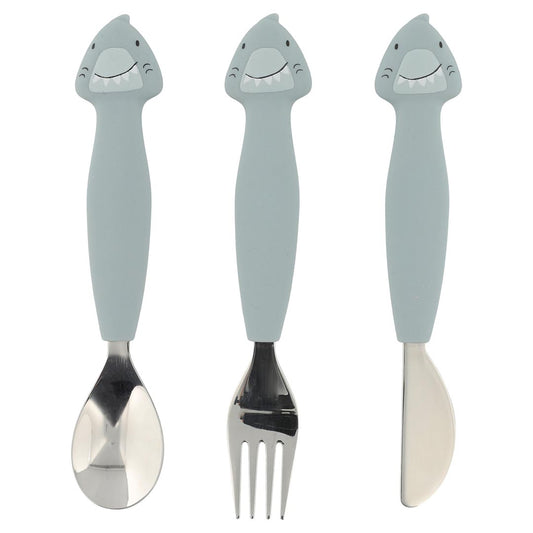 Trixie Silicone Cutlery Set - Mr Shark