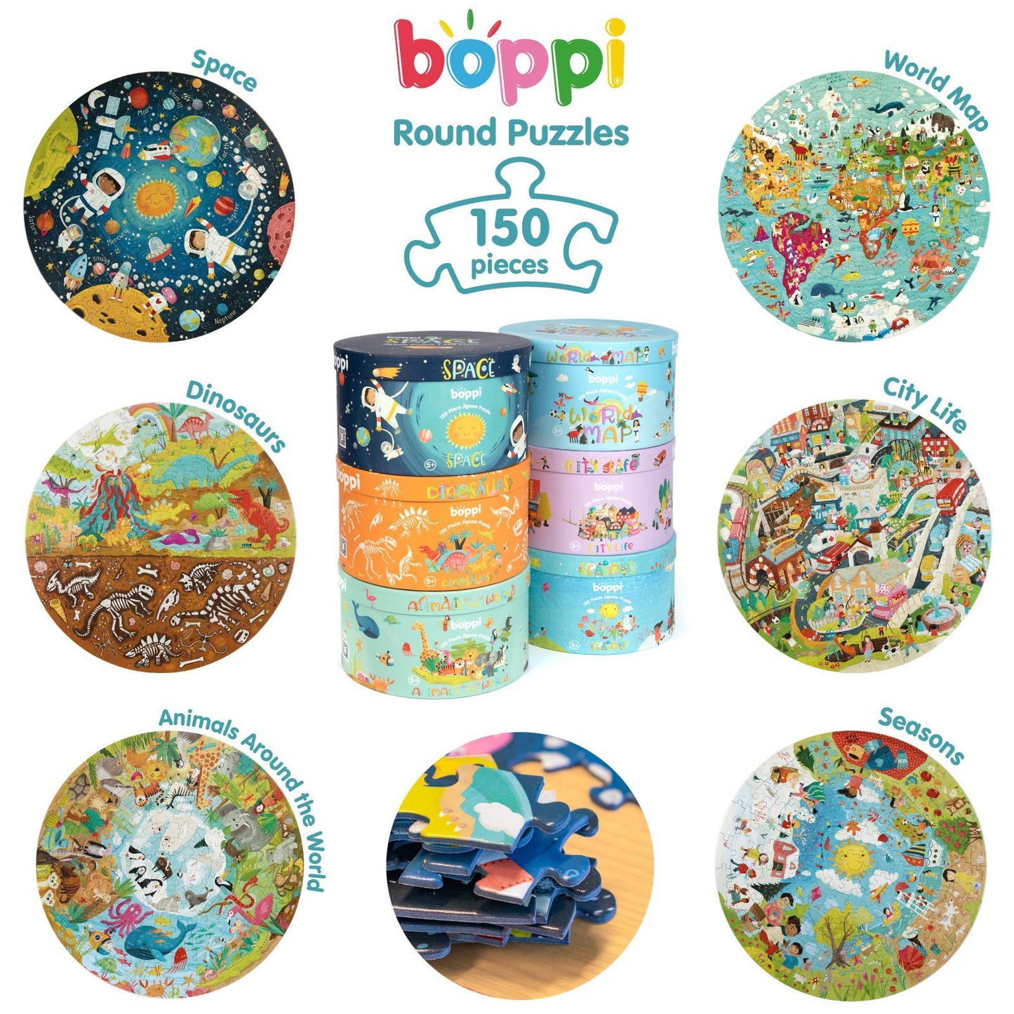 Boppi Round Jigsaw - 150 Pieces - City Life