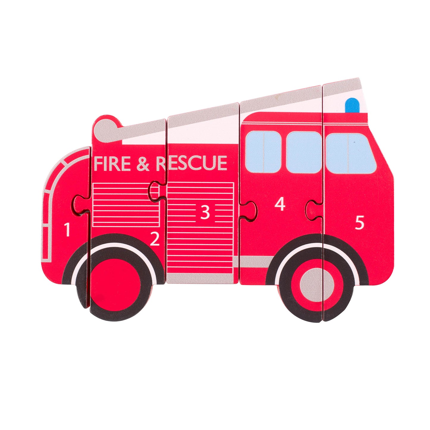 Orange Tree Toys Vintage Fire Engine Number Puzzle
