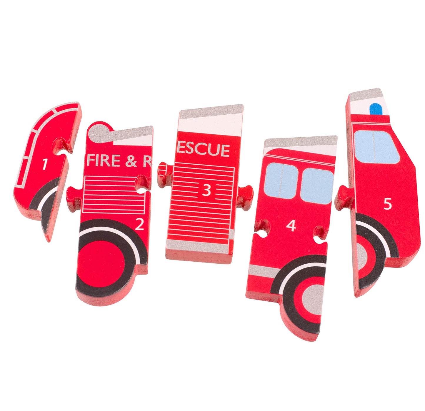 Orange Tree Toys Vintage Fire Engine Number Puzzle