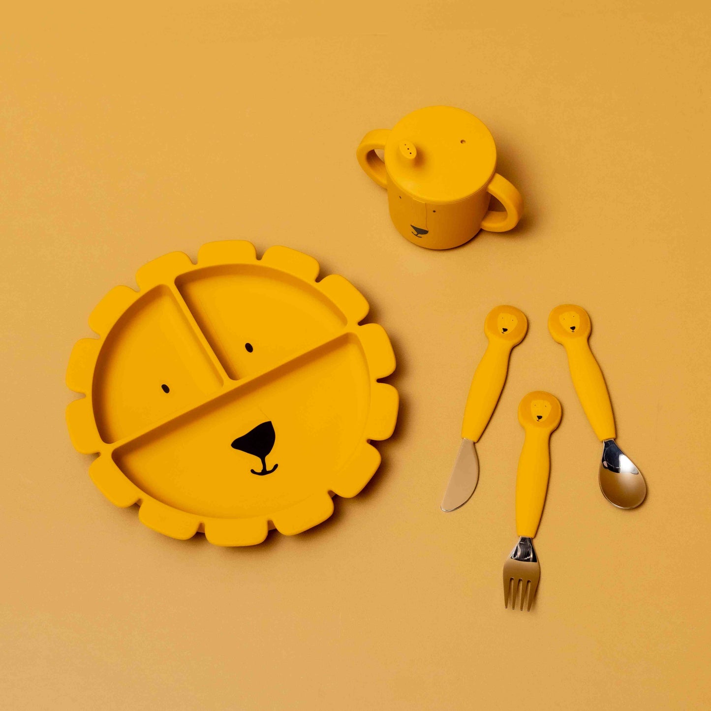 Trixie Silicone Cutlery Set - Mr Lion