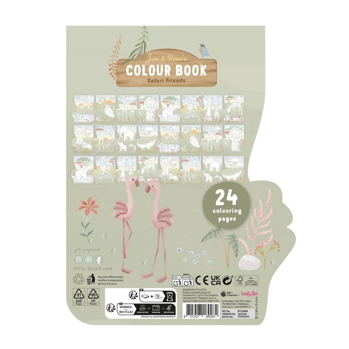 Little Dutch Colour Book - Safari Friends
