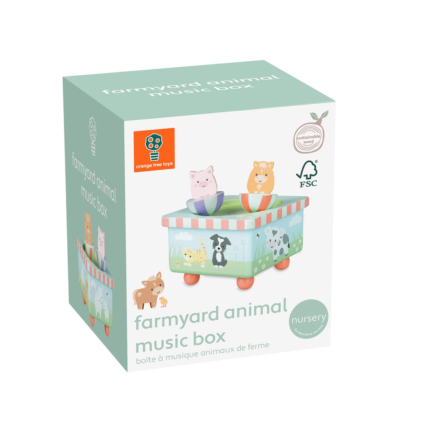 Orange Tree Toys Farm Music Box