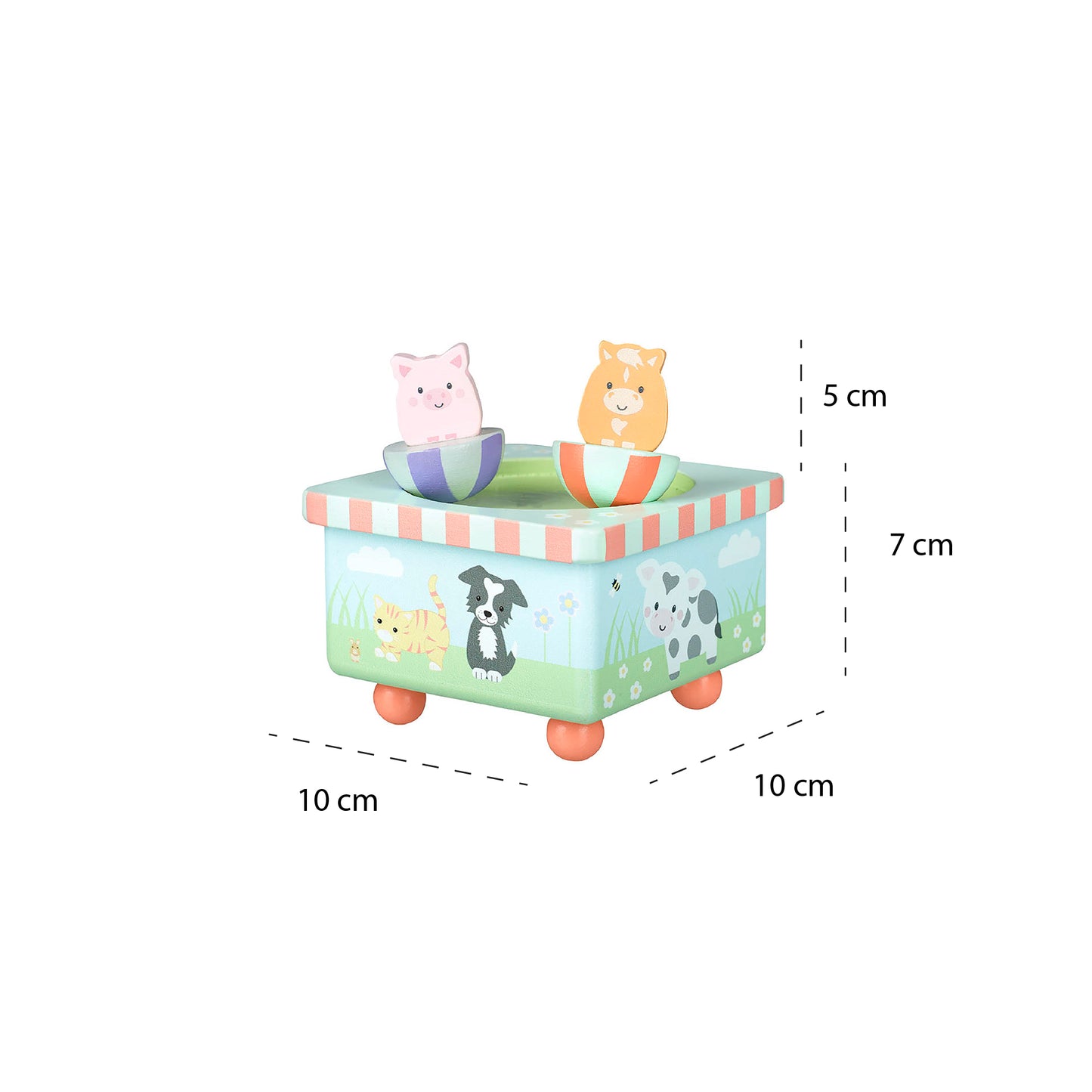 Orange Tree Toys Farm Music Box