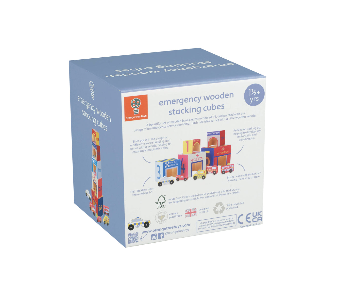 Orange Tree Toys Emergency Services Stacking Cubes
