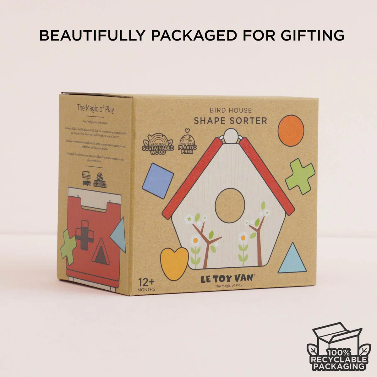 Le Toy Van Wooden Bird House Shape Sorter