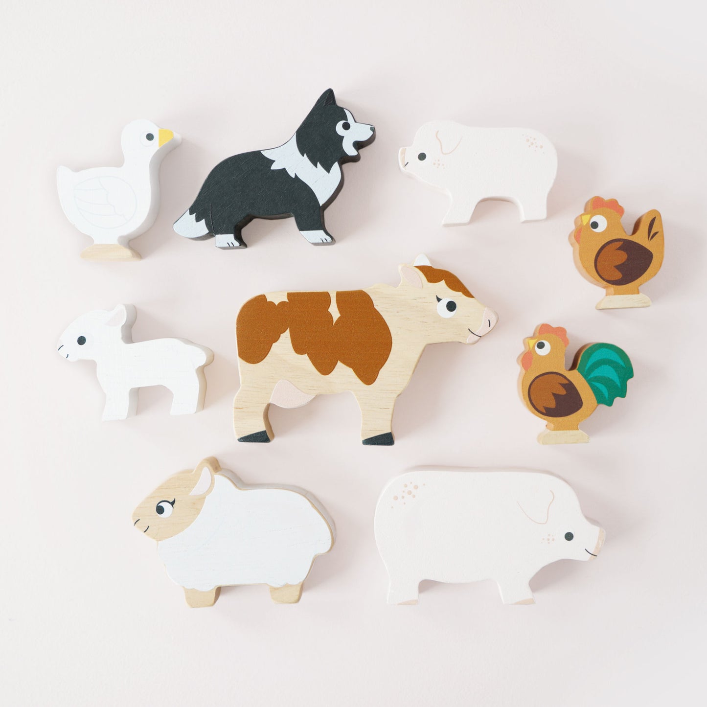 Le Toy Van Wooden Farmyard Stacking Animals