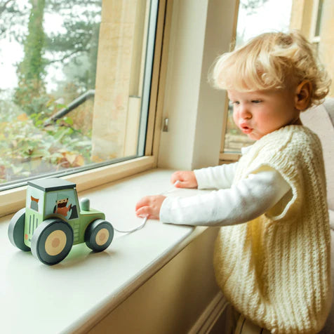 Orange Tree Toys Pull Along Tractor