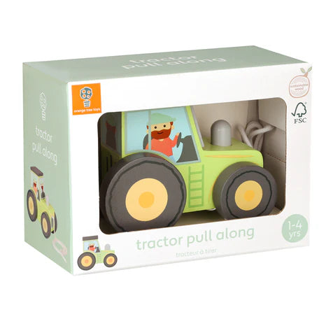 Orange Tree Toys Pull Along Tractor