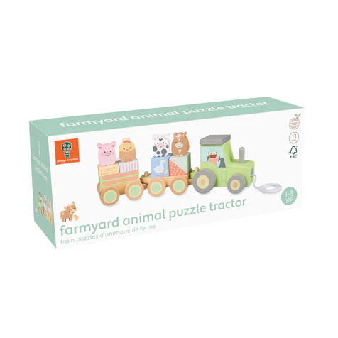 Orange Tree Toys Puzzle Tractor - Farm Animals