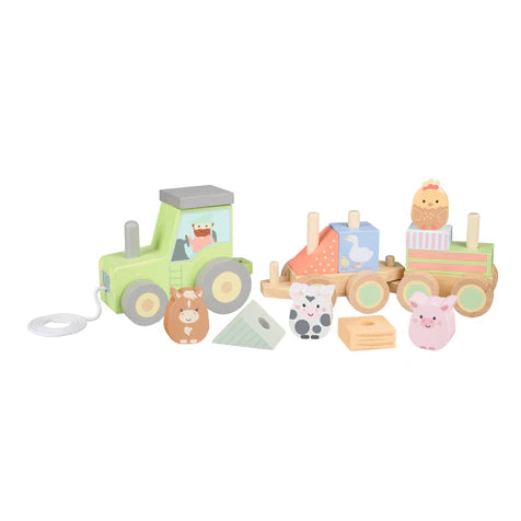 Orange Tree Toys Puzzle Tractor - Farm Animals