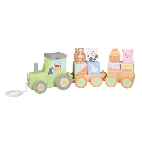 Orange Tree Toys Puzzle Tractor - Farm Animals