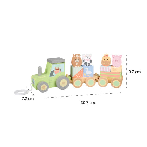 Orange Tree Toys Puzzle Tractor - Farm Animals