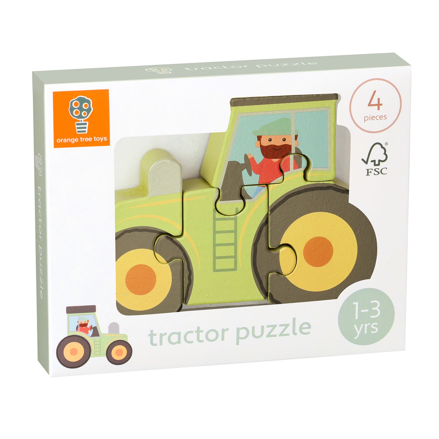 Orange Tree Toys Wooden Puzzle - Tractor