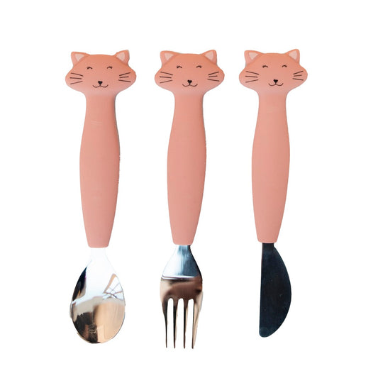 Trixie Silicone Cutlery Set - Mrs Cat
