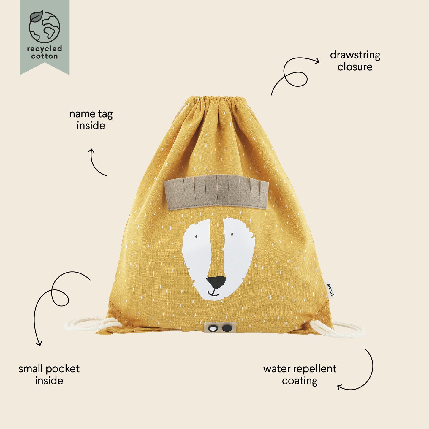 Trixie Drawstring Bag - Mr Lion