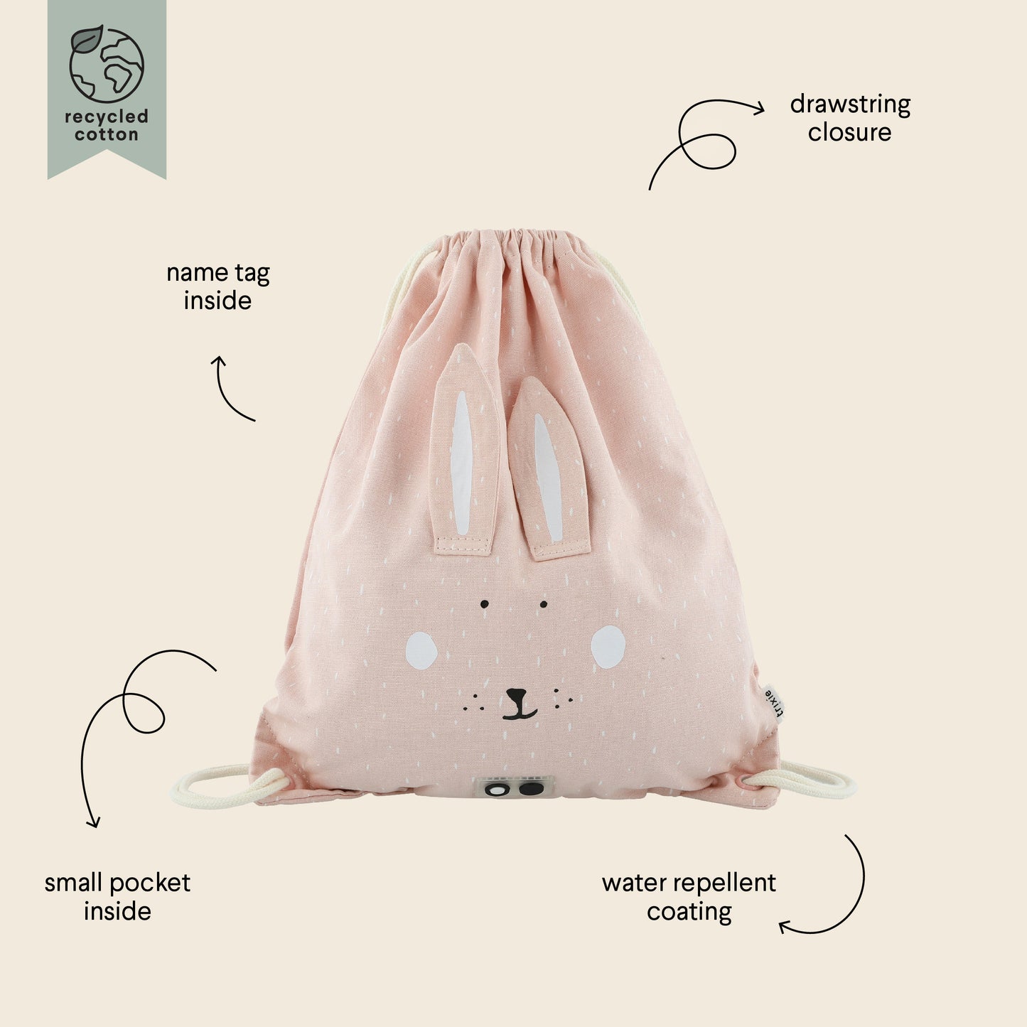 Trixie Drawstring Bag - Mrs Rabbit
