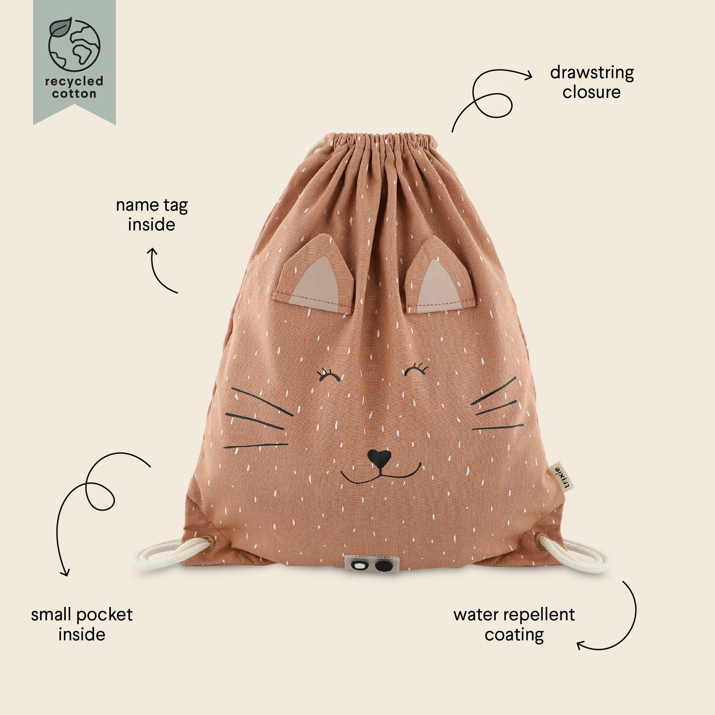Trixie Drawstring Bag - Mrs Cat