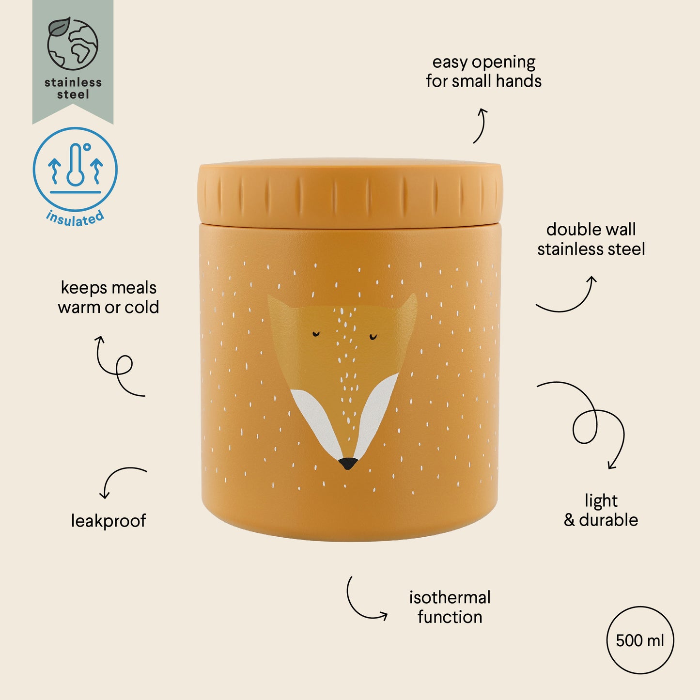 Trixie Insulated Lunch Pot - Mr Fox