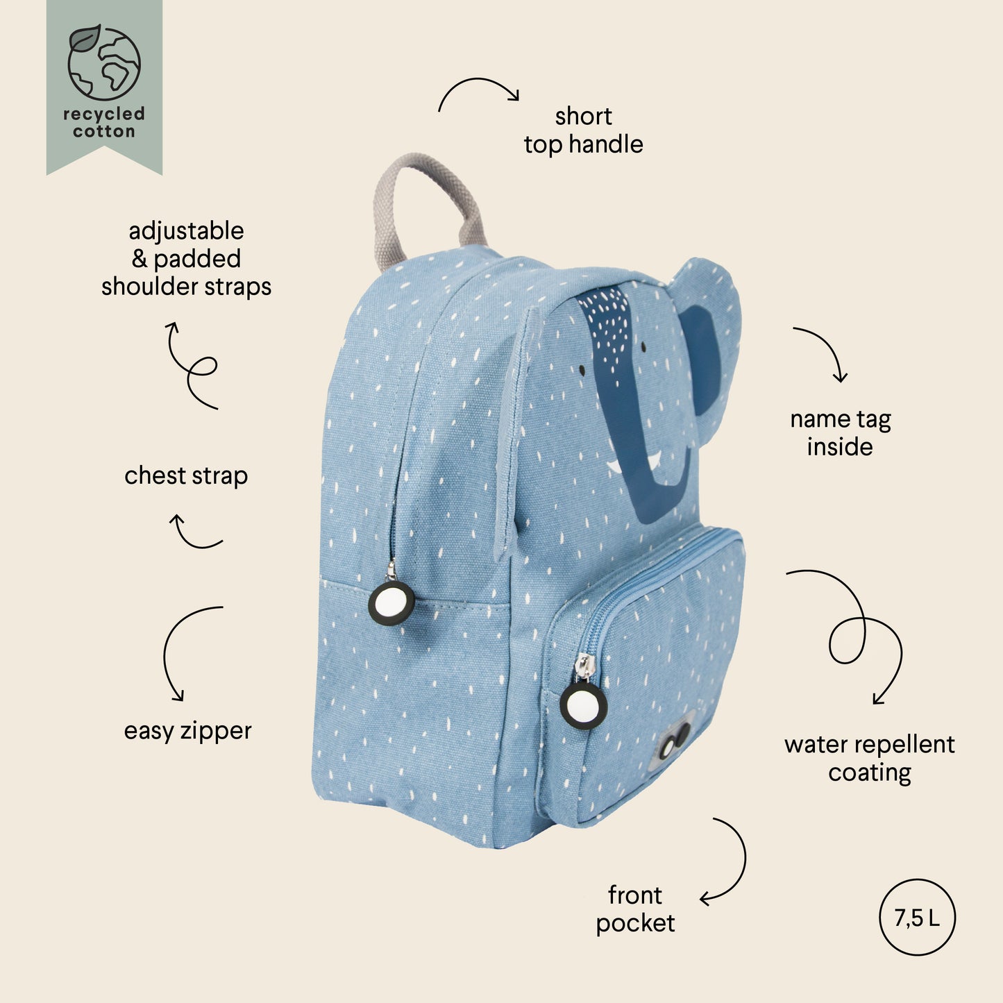 Trixie Small Backpack - Mrs Elephant