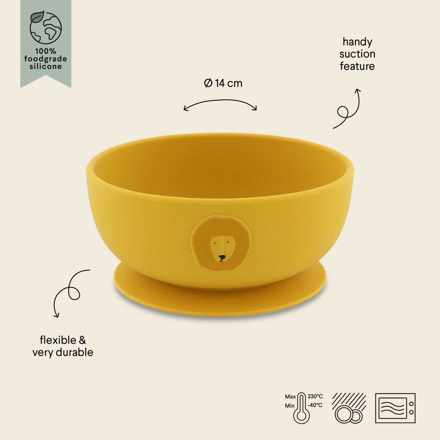 Trixie Silicone Bowl with Suction - Mr Lion