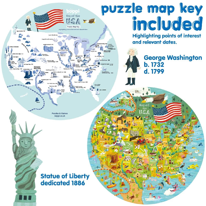 Boppi USA Map Jigsaw