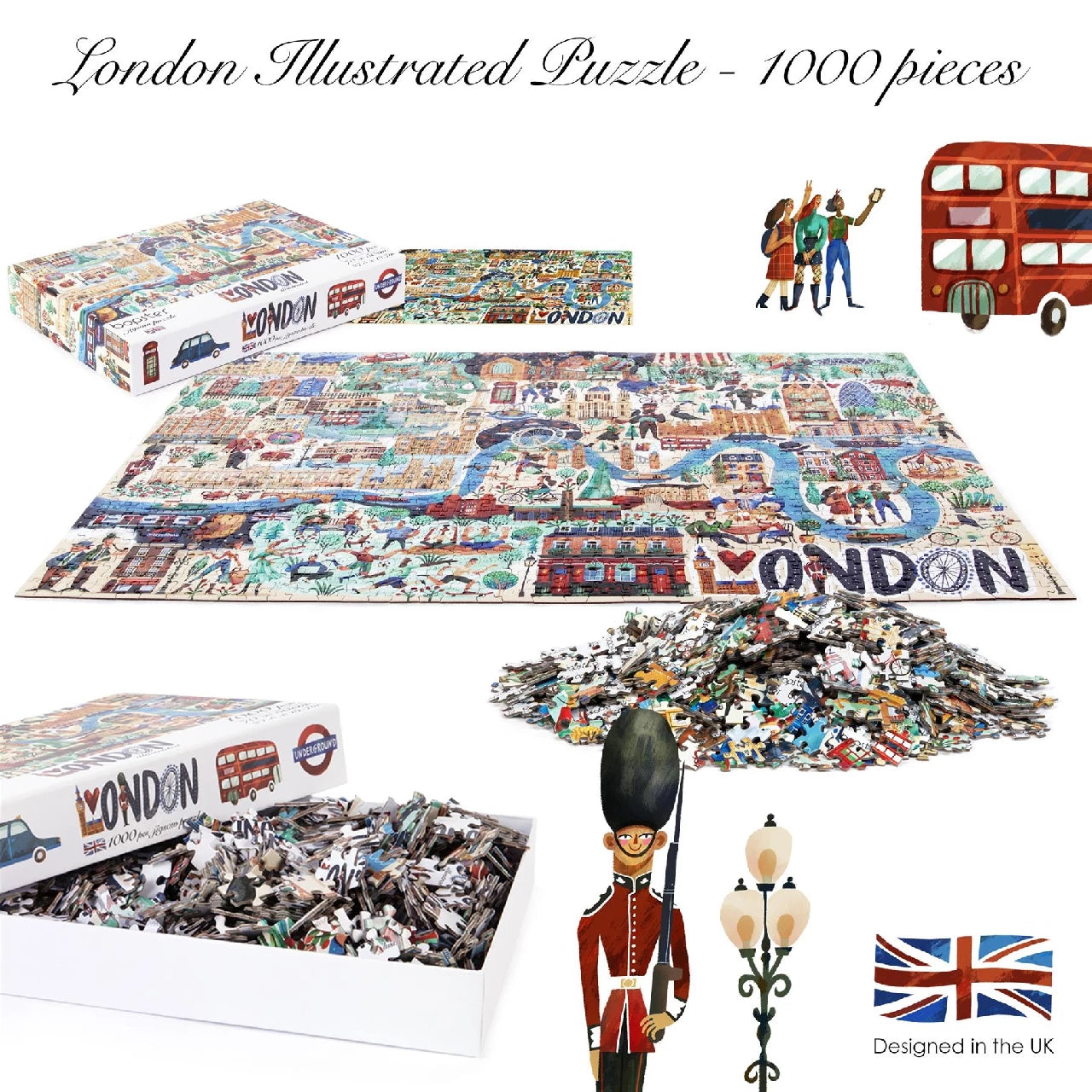 Bopster Illustrated London Jigsaw - 1000pcs