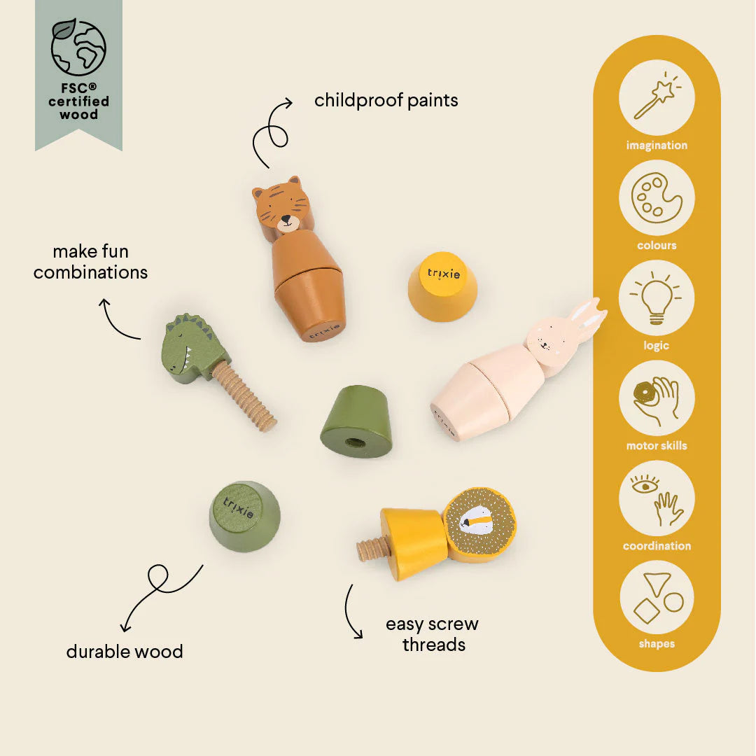 Trixie Wooden Twist Animals