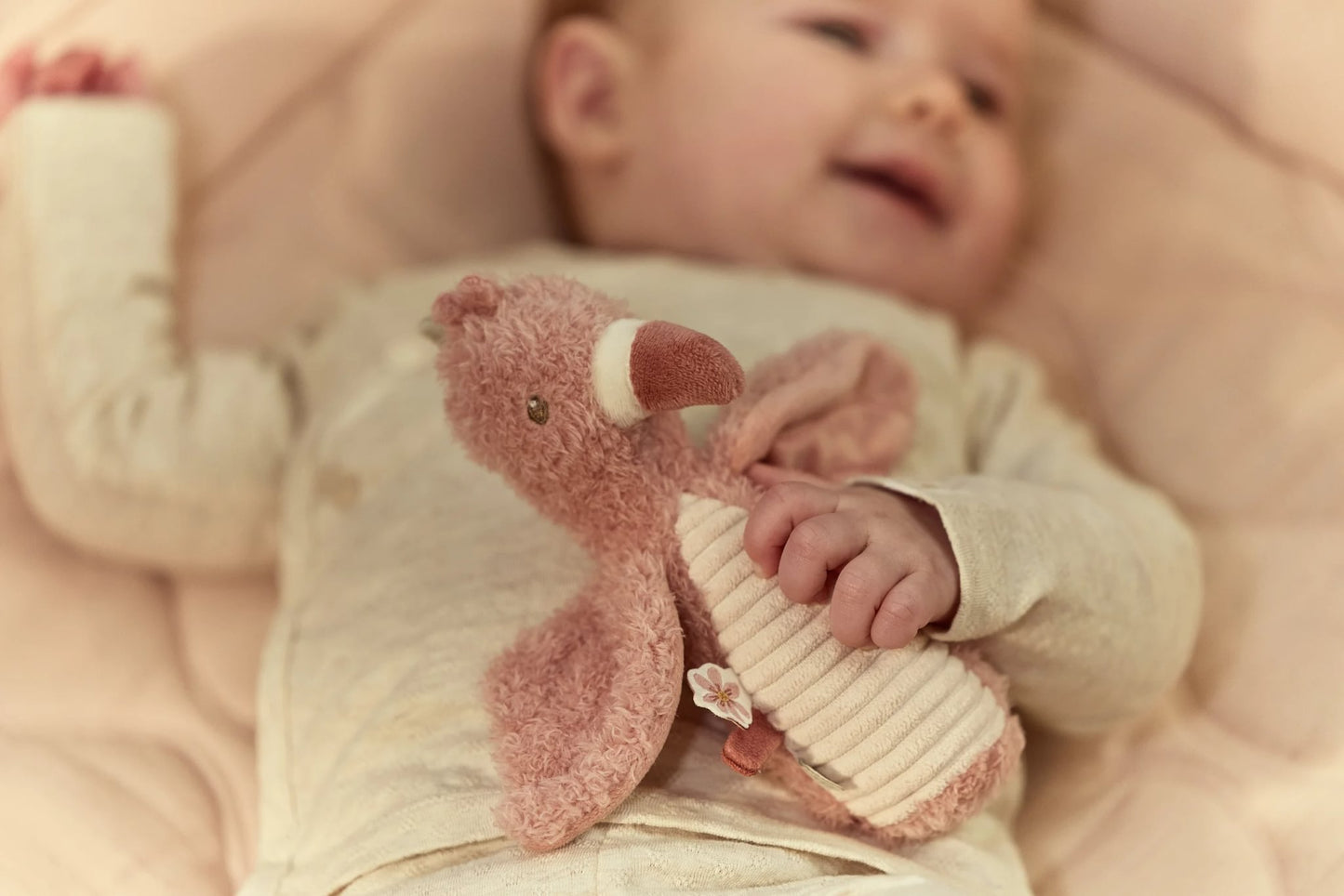 Little Dutch Flamingo Squeeze Rattle - Safari Friends