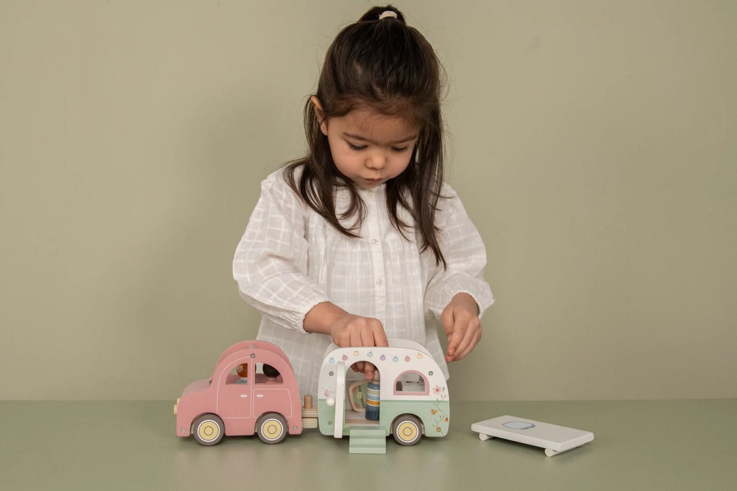 Little Dutch Toy Car with Caravan