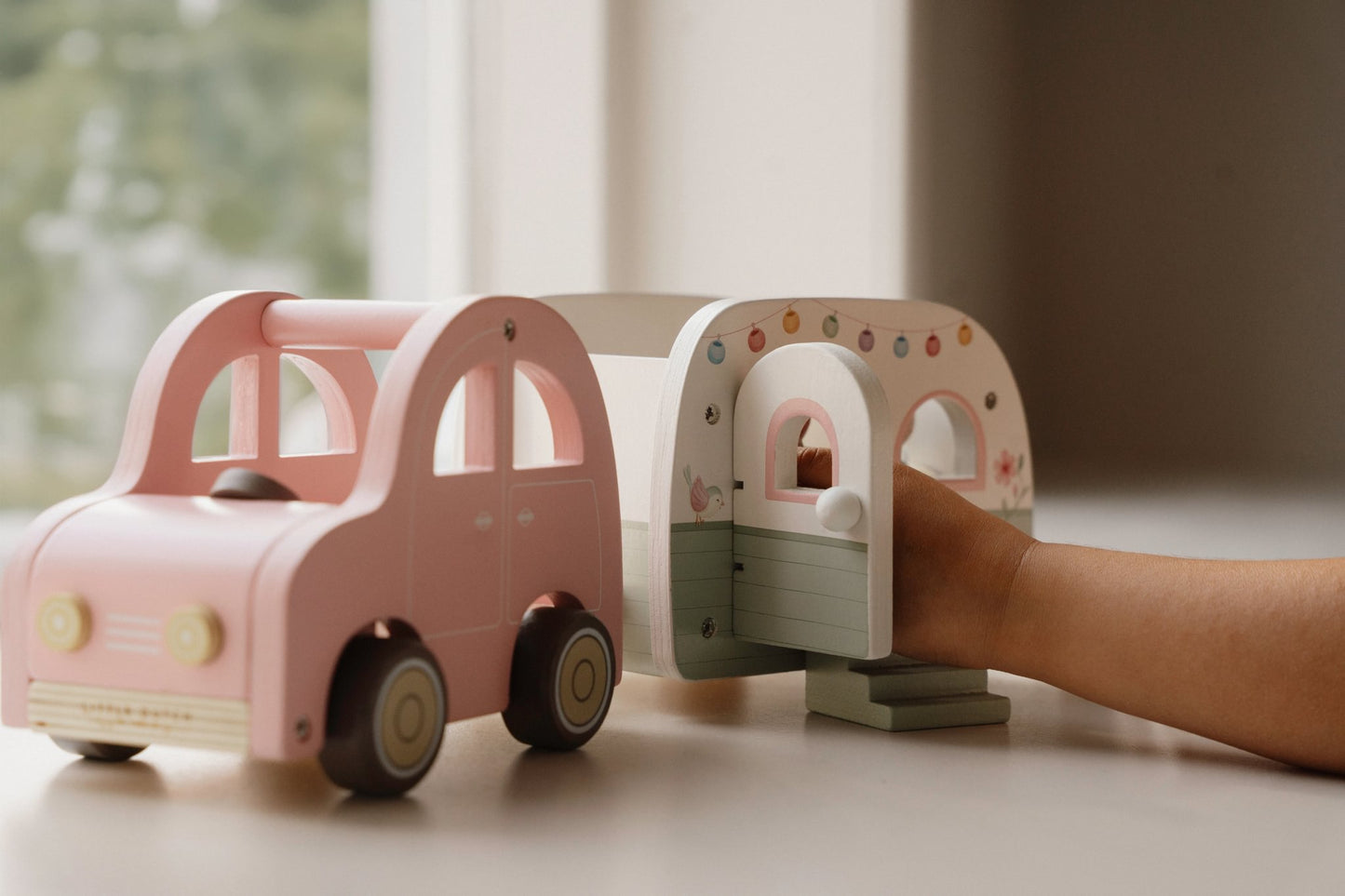 Little Dutch Toy Car with Caravan