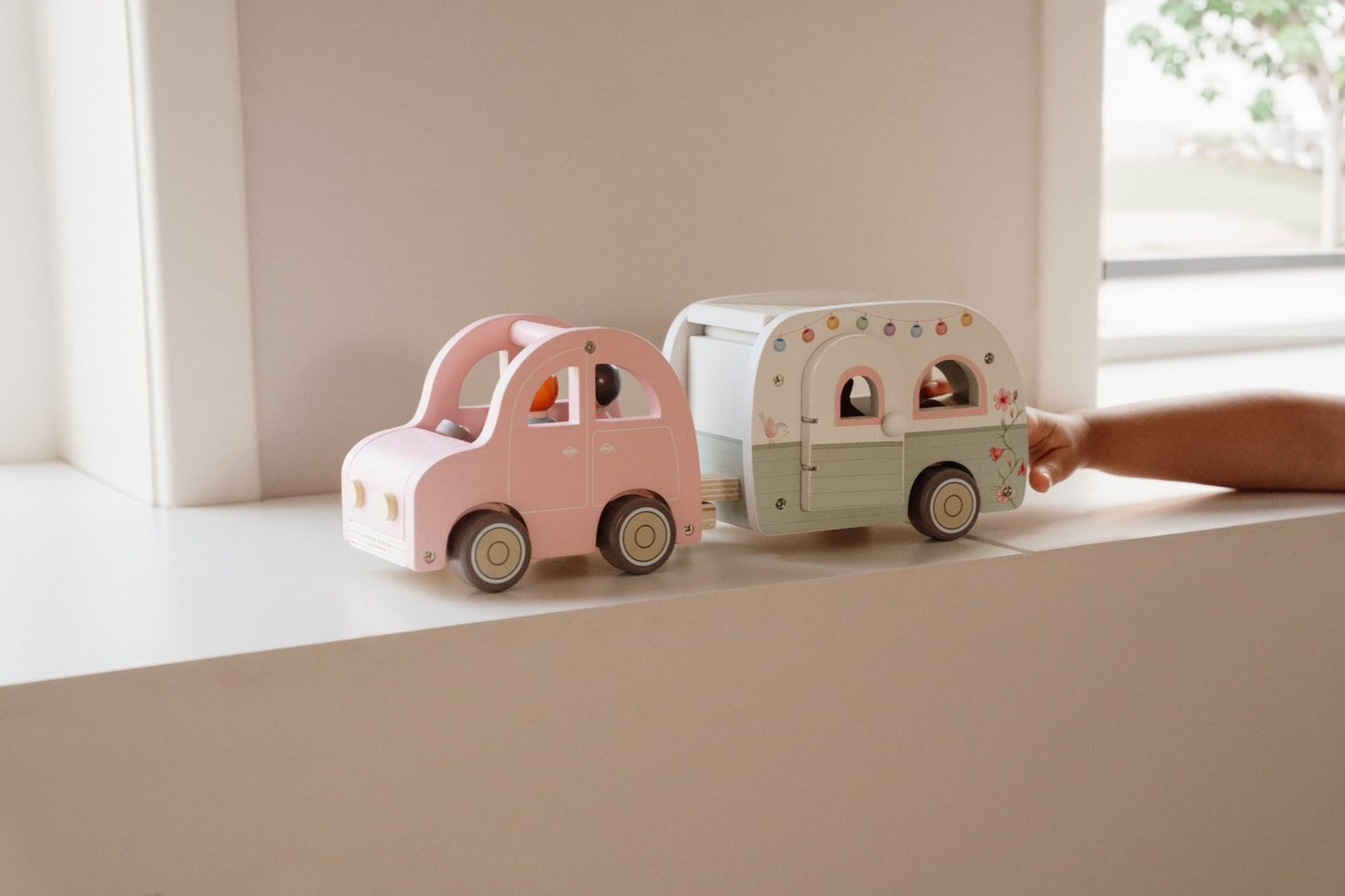 Little Dutch Toy Car with Caravan