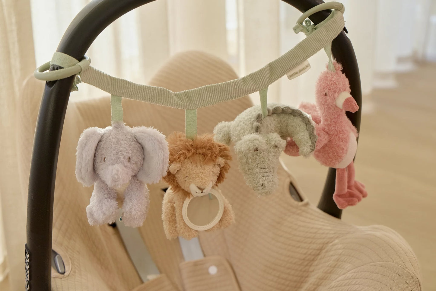 Little Dutch Toy Chain - Car Seat Toy - Safari Friends