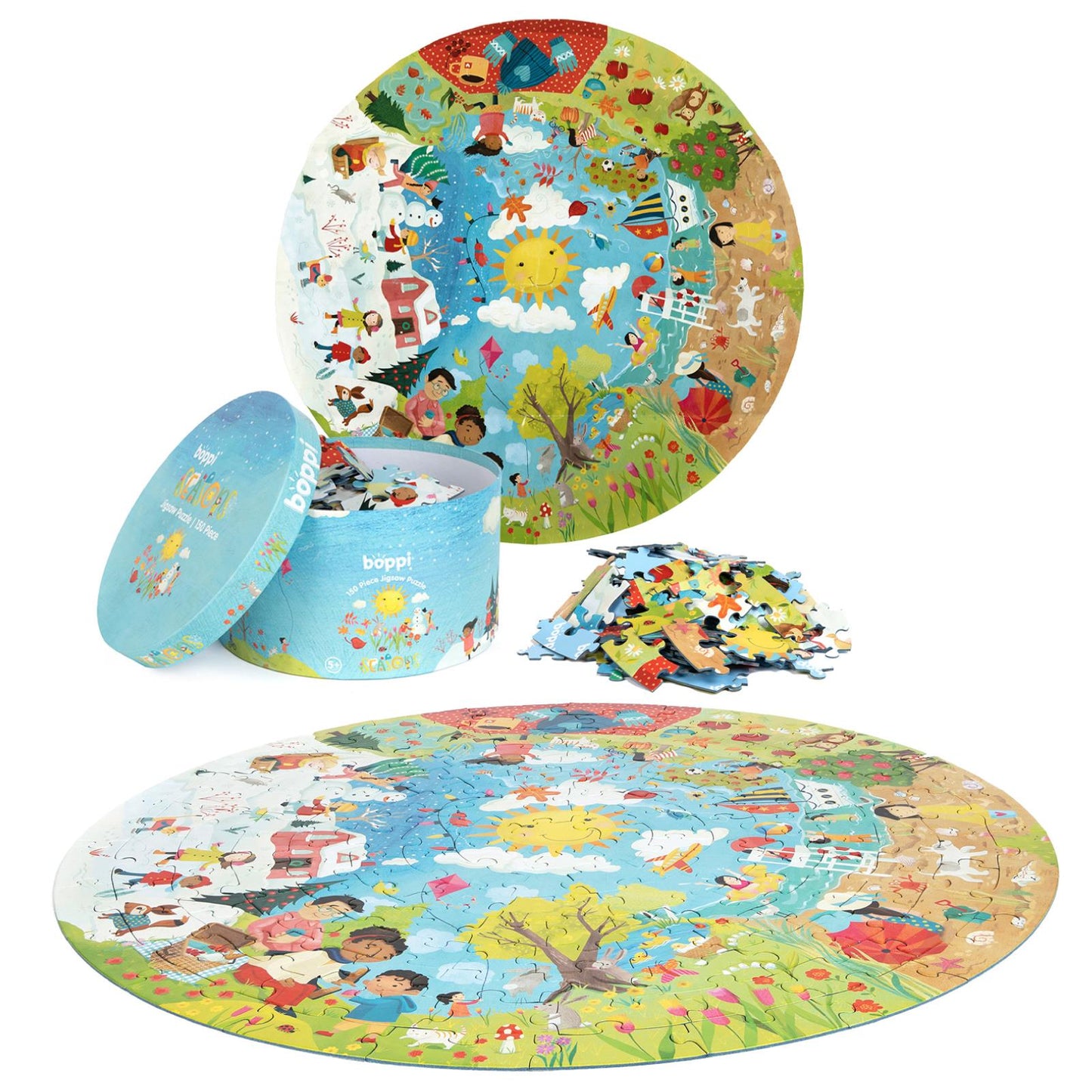 Boppi Round Jigsaw - 150 Pieces - Seasons