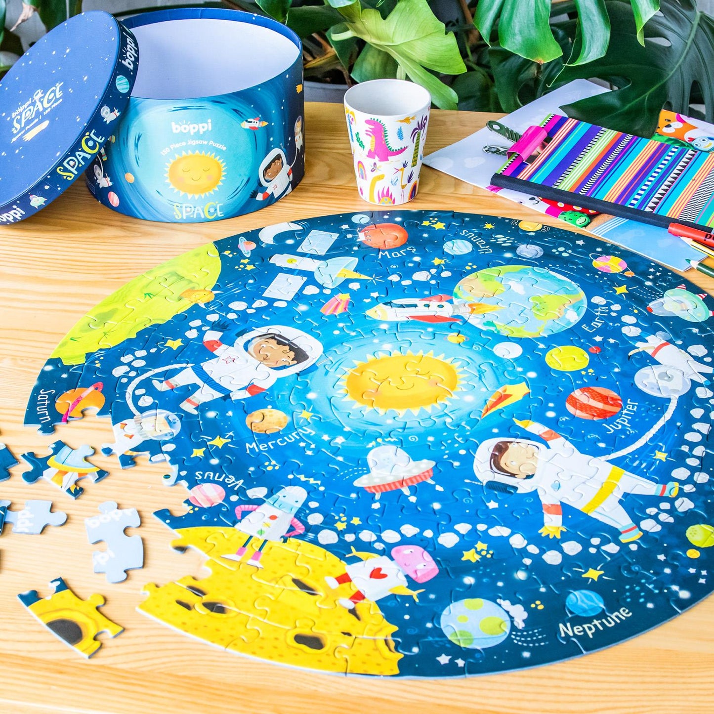 Boppi Round Jigsaw - 150 Pieces - Space