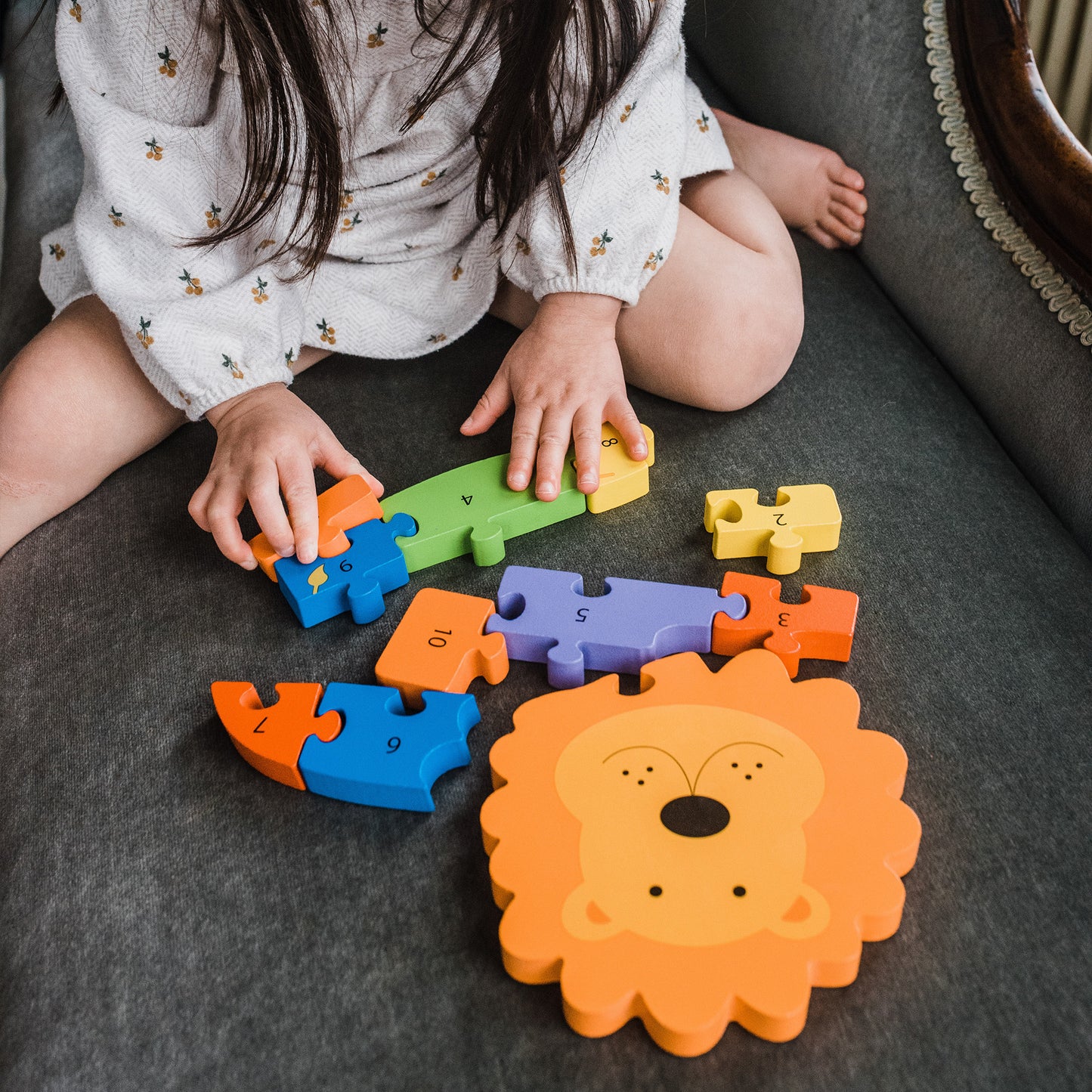 Orange Tree Toys Lion Number Puzzle