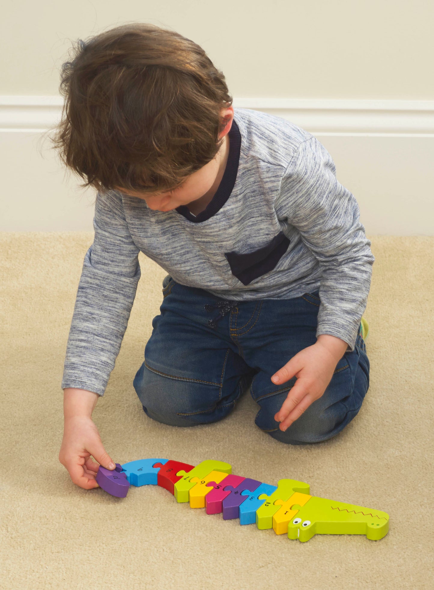 Orange Tree Toys Crocodile Number Puzzle