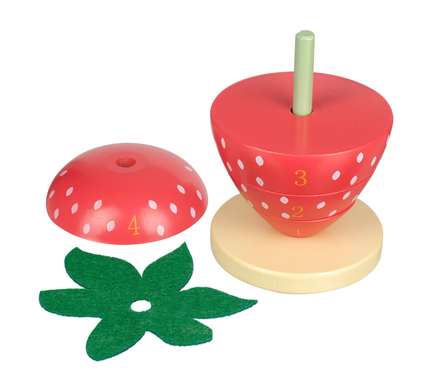 Orange Tree Toys Strawberry Stacking Ring