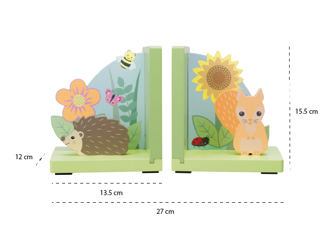 Orange Tree Toys Spring Garden Bookends
