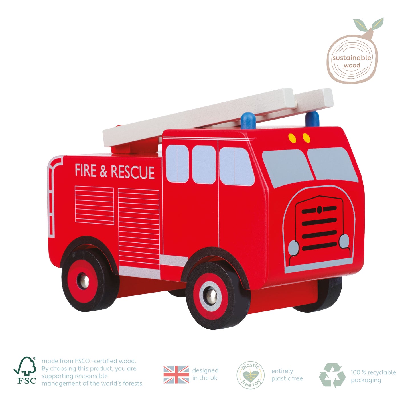 Orange Tree Toys Vintage Fire Engine