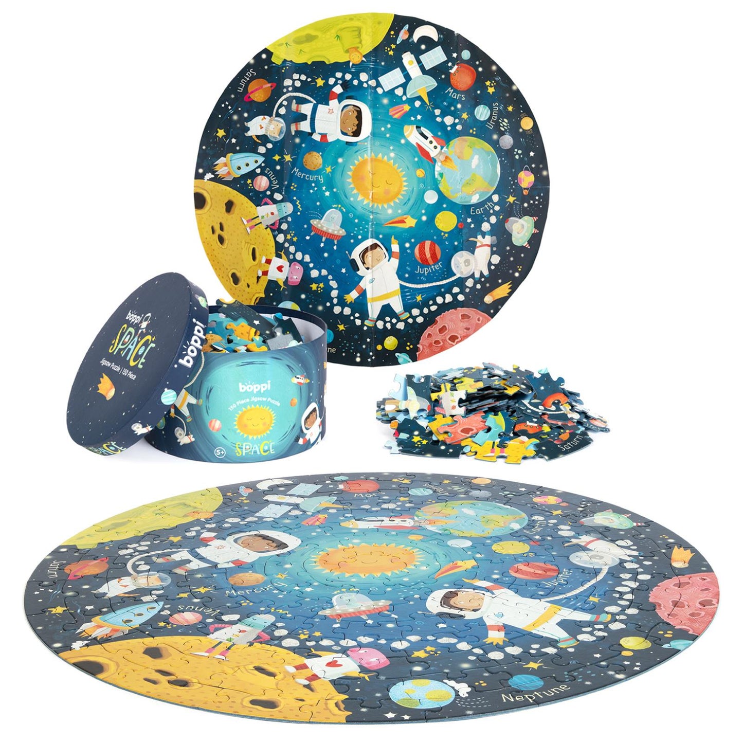 Boppi Round Jigsaw - 150 Pieces - Space