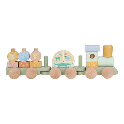 Little Dutch Block Train - Safari Friends