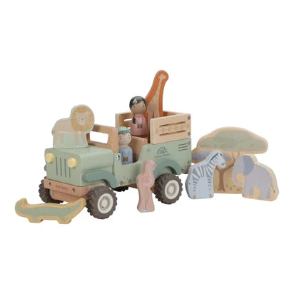 Little Dutch Wooden Safari Car with Animals