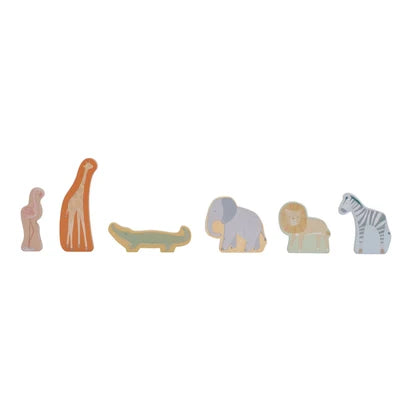 Little Dutch Wooden Safari Car with Animals
